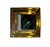 Tall Vintage Faux Malachite and Brass Obelisk Sculpture For Sale - Image 4 of 4