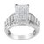 Uplift your style statement with this wonderful Square shaped diamond ring. Fashioned in cool 14kt white gold, this...