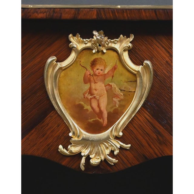 Brown Small Louis XV Style Marquetry Worktable, Late 19th Century For Sale - Image 8 of 18