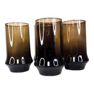 Vintage Deepest Mocha Swerve Tumblers- Set of Four For Sale