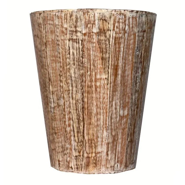 Rustic Reclaimed Cone Shaped Side Table For Sale - Image 4 of 6