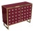 Burgundy Dry Bar with Clear Murano Glass Spheres and Brass from Justfurnituress SRL For Sale