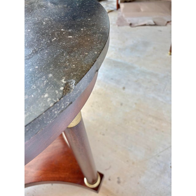 Early 20th Century French Walnut Empire Style Side Table For Sale - Image 11 of 12
