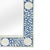 Boho Chic Vivienne 16 in. W x 24 in. H Rectangular Bone Inlay Horizontal or Vertical Hanging Accent Wall Mirror, Blue and White Bone For Sale - Image 3 of 4