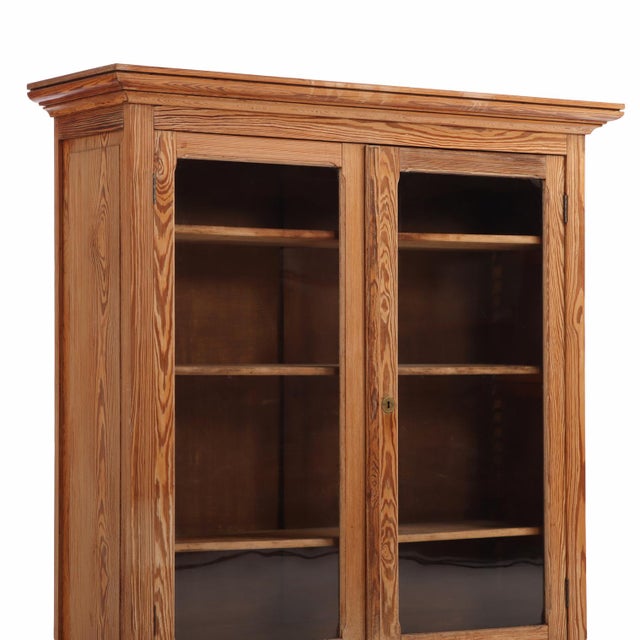 French Country Pair of French Two-Part Pitch Pine Cabinets, C. 1880 For Sale - Image 3 of 9