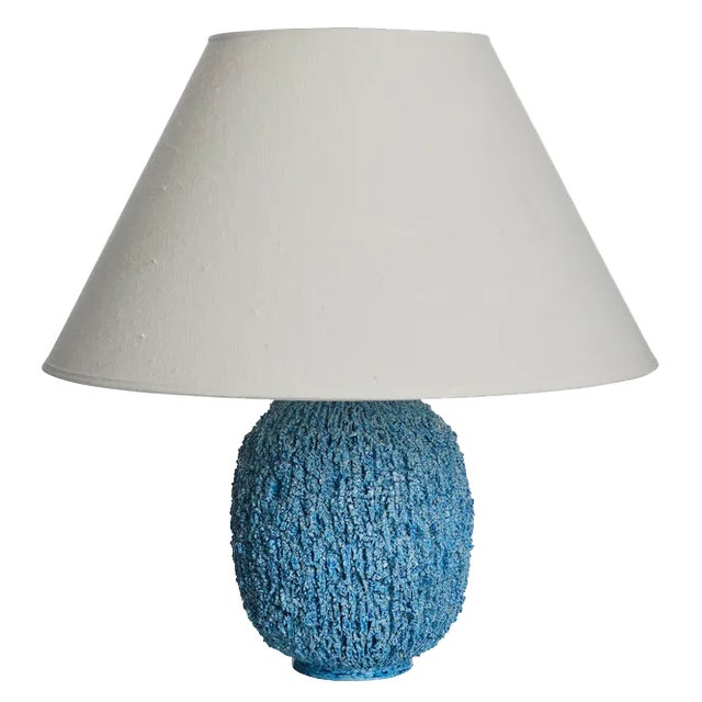 Chamotte Table Lamp by Gunnar Nylund for Rörstrand, Sweden, 1950s For Sale