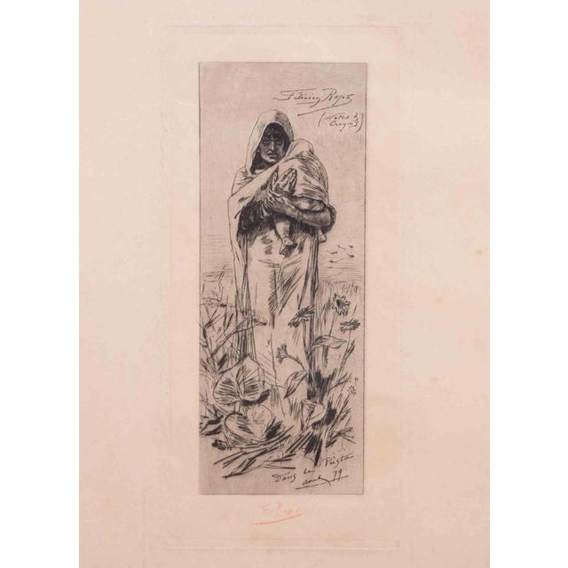 Félicien Rops, In the Pusta, 1879, Etching For Sale - Image 3 of 3