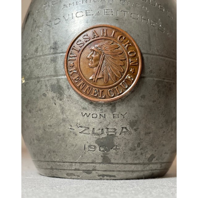 Up for sale is a very rare antique original French bulldog trophy from 1904. It's in the form of a single handled mug and...