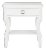 One Drawer Nightstand in White For Sale