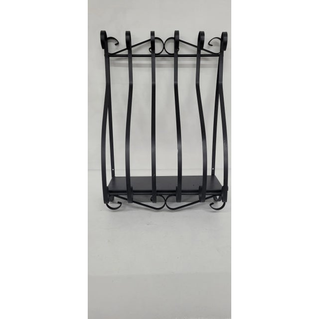 Gothic 1970s Vintage Metal Wall Shelf Display Spanish Gothic Case Cage Medieval Sconce Style For Sale - Image 3 of 8