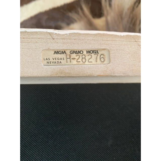 Blue Mid Century Neoclassical Ottoman or Bench Upholstered in Ralph Lauren For Sale - Image 8 of 12