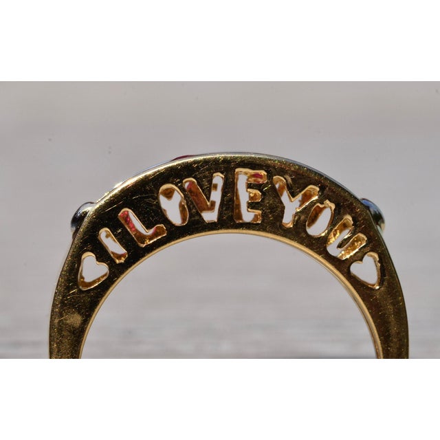 The Sovana: Yellow Gold Ruby and Diamond Band For Sale - Image 10 of 11