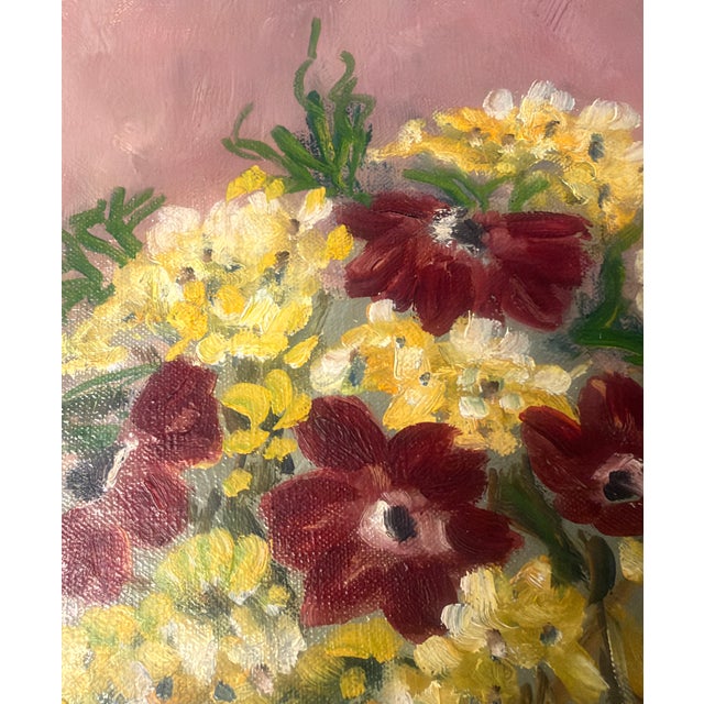 Paint Ann-Marie Klostergaard, Floral Still Life, 1960s, Oil Painting For Sale - Image 7 of 9