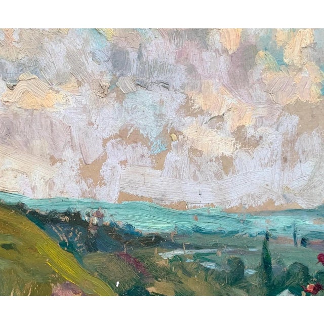 Original Oil Painting: Mountain Landscape Antique 1963 28-35 For Sale - Image 4 of 6
