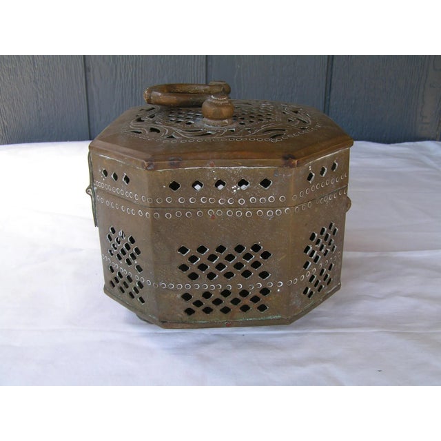 1960s Vintage Large Brass Cricket Box Made in India For Sale - Image 5 of 9