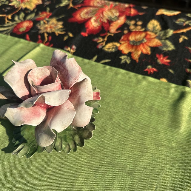 Pair of 1970s Ceramic Floral Candlestick Holders For Sale In Atlanta - Image 6 of 8