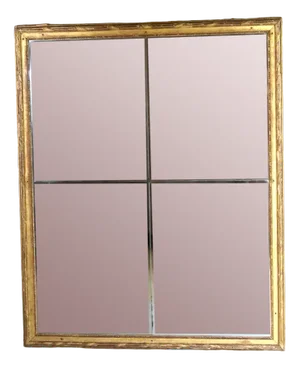 Large Gilded Wood Mirror, Late 18th Century-Early 19th Century
