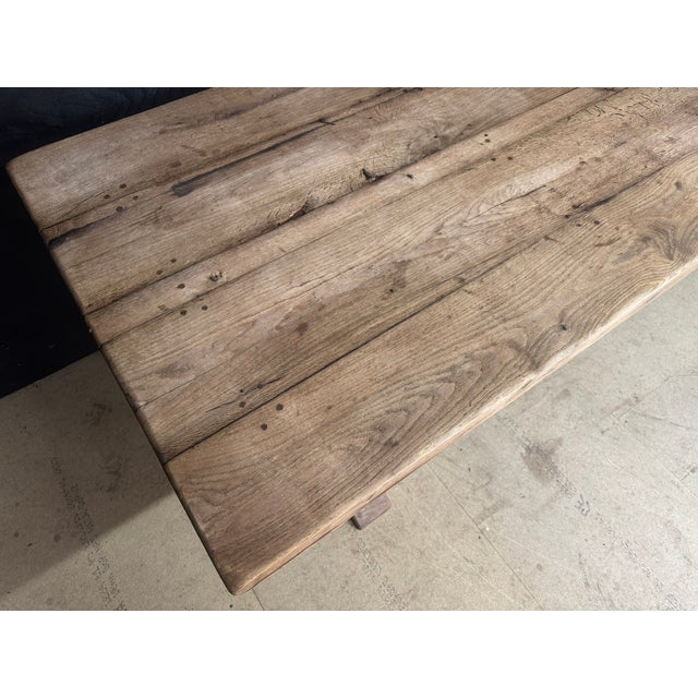 Antique Large Oak Farmhouse Dining Table, 1890 For Sale - Image 6 of 18