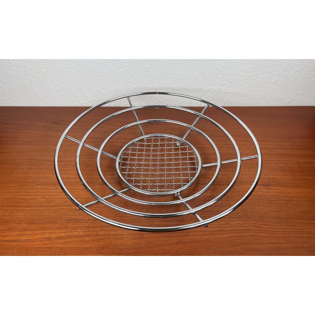 Silver Postmodern Metal Mesh Fruit Bowl, 1980s For Sale - Image 8 of 16
