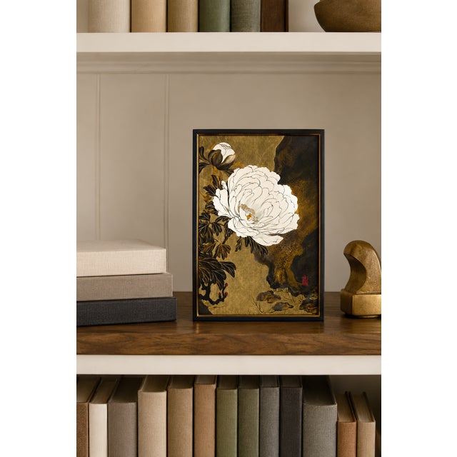 Japanese 1882 Peonies Japanese Floral Fine Art Print by Shibata Zeshin - 8" X 12" For Sale - Image 3 of 9
