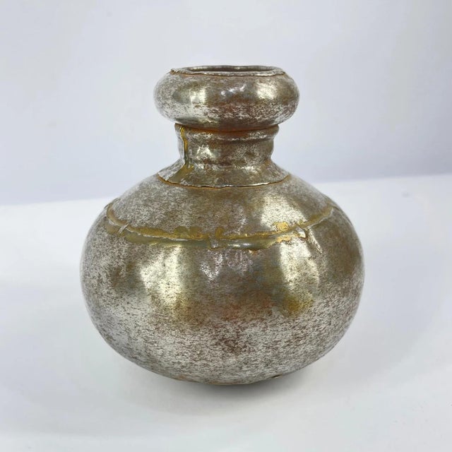 Early 20th Century Indian Metal Bottle MATTER COLLECTION For Sale - Image 4 of 9