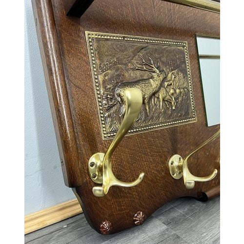 Vintage French Coat Rack with Triple Hooks For Sale - Image 5 of 10