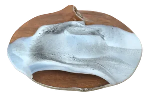 Vintage German Art Collection Glass Plate or Bowl by Hans Jürgen Richartz for Mathildenhütte, Solingen
