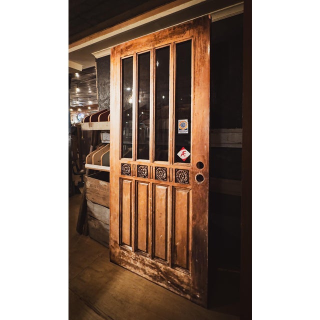 Mid-Century Modern Mid-Century Hand Carved Wooden Door For Sale - Image 3 of 15