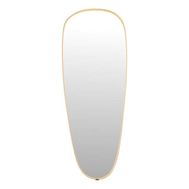 Vintage Rockabilly Freeform Mirror in Gold, 1950s For Sale
