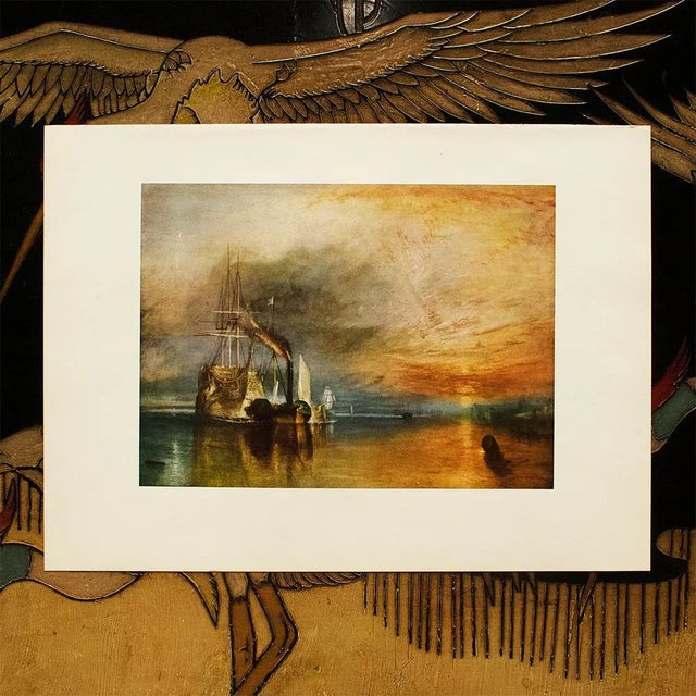 American 1956 After J. M. W. Turner "The Fighting Temeraire", Vintage Full-Color Print For Sale - Image 3 of 8