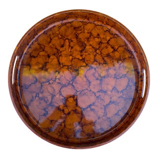 Vintage Faux Tortoise Tray For Sale