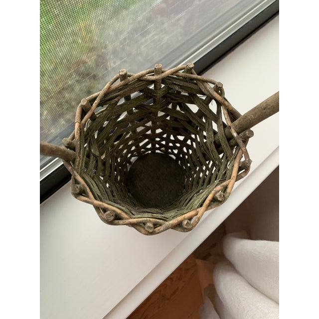 Victorian Antique Barbola Roses Funeral Basket For Sale - Image 3 of 10
