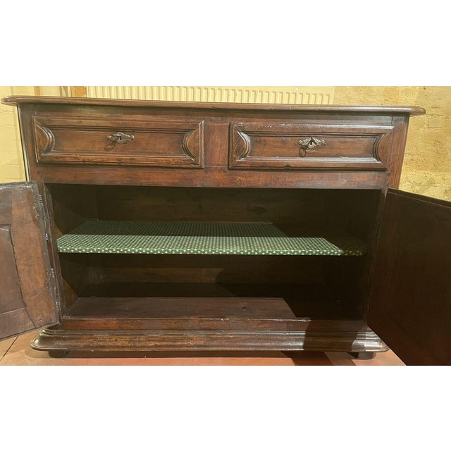 Antique French Walnut Buffet, 1700s For Sale - Image 9 of 12