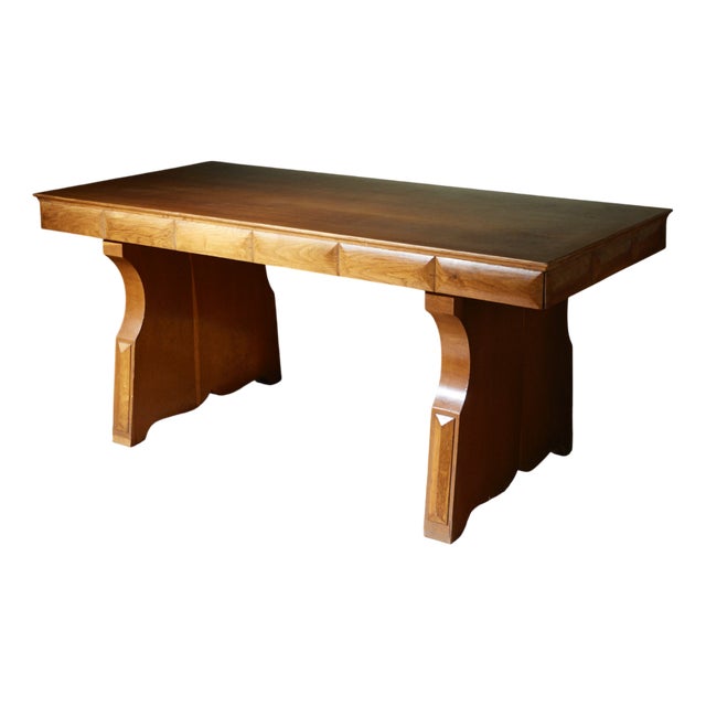 Vintage Italian Walnut Desk by Paolo Buffa, 1950s For Sale