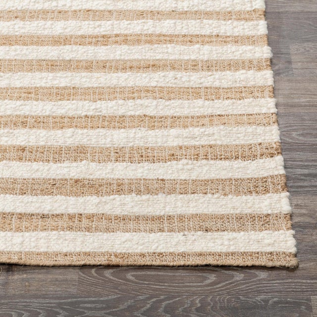 Contemporary Ventura Stripe Natural Ivory Rug - 2.6 X 8 For Sale - Image 3 of 7
