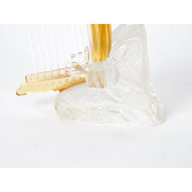 Glass 20th Century Saint-Louis French Crystal Figure of a Harpist For Sale - Image 7 of 9