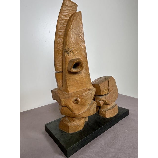 Wooden Sculpture by Luigi Nervo, 1973 For Sale - Image 10 of 17
