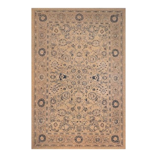 Oriental Ziegler Brown Tan Hand-Knotted Wool Rug - 12'3'' X 17'10'' For Sale