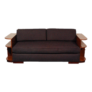 1930s French Art Deco Sofa in the Style of Jean Michel Frank in Indian Rosewood