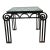 1920s Deco Style Cast Iron Glass Top Table For Sale