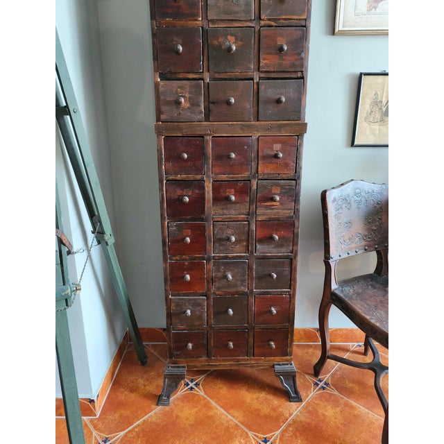 Brown Apothecary Cabinet for Storing Herbs For Sale - Image 8 of 18