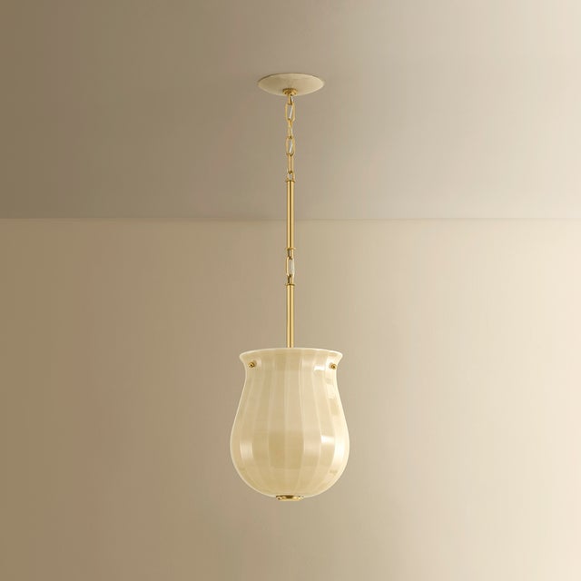 Contemporary Hudson Valley Lighting Nevins 10 in. 1 Light Pendant in Aged Brass Finish For Sale - Image 3 of 8