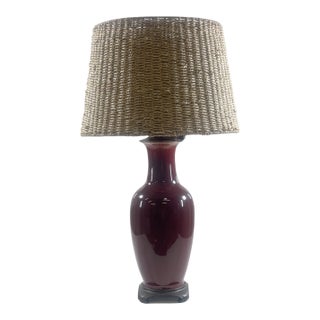 Pair of Chinese Sang De Boeuf Vases as Table Lamps For Sale