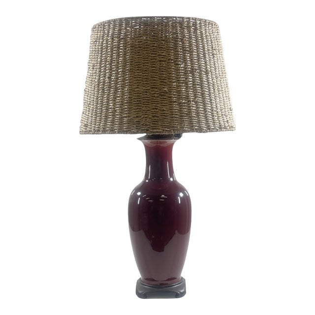 Pair of Chinese Sang De Boeuf Vases as Table Lamps For Sale