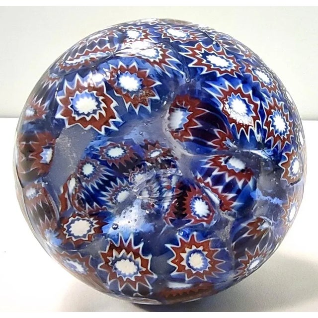 Vintage Blue Murano Glass Vase with Murrines attributed to Fratelli Toso, Italy, 1960s For Sale - Image 15 of 16