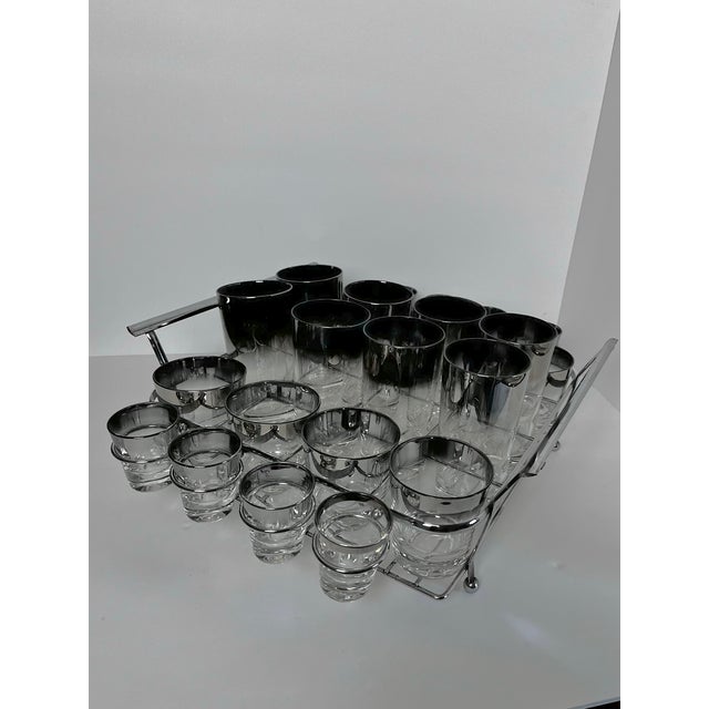 Mid 20th Century Vintage Glassware Set With Caddy | by Queens Lusterware For Sale - Image 5 of 13