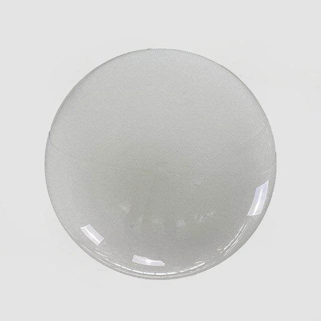 White Mid-Century Italian Round White Glass Pendant, 1950s For Sale - Image 8 of 13