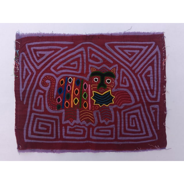 Mola Fabric by Cuna Indians from San Blas Island, Panama, 1970s For Sale - Image 3 of 3