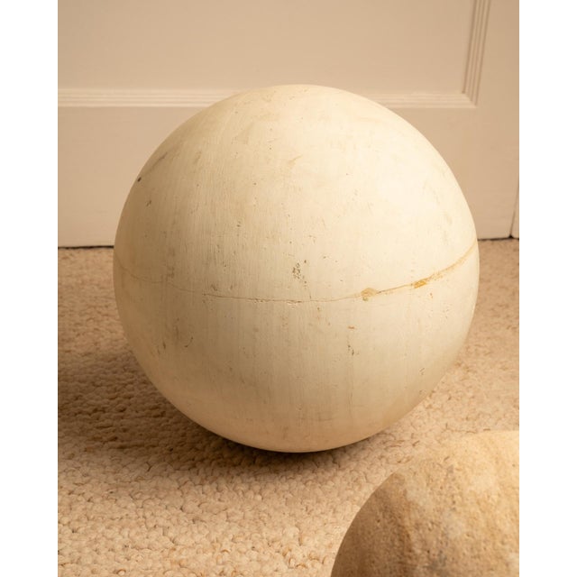 Trio Stone Spheres, 1980s, Set of 3 For Sale - Image 4 of 10