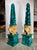 Pair of Grand Tour Faux Malachite Hand Painted & Gilded Obelisks of Minerva For Sale - Image 13 of 13